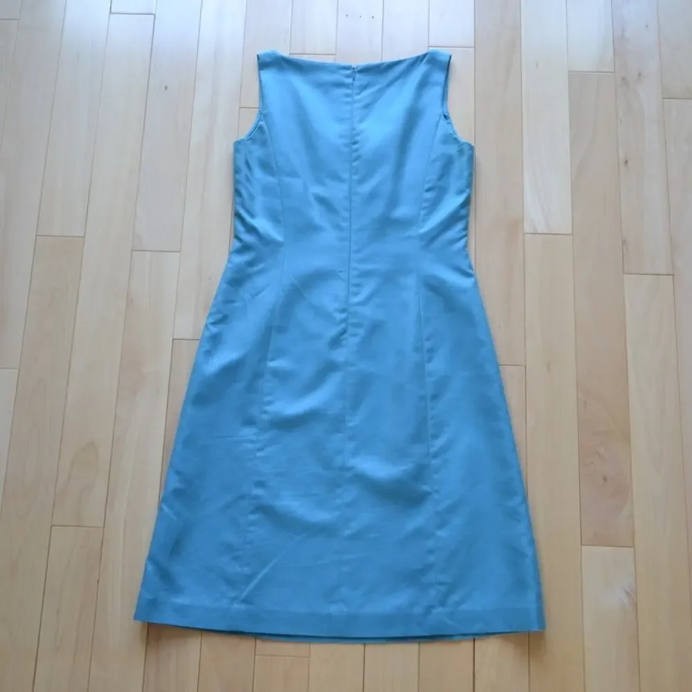 Ann Taylor Midi A Line Dress Size 6 Blue Teal